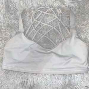 white lulu sports bra